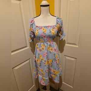 NO COMMENT FLORAL DRESS, SIZE M